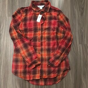 Old Navy Women’s Classic Red Plaid Shirt